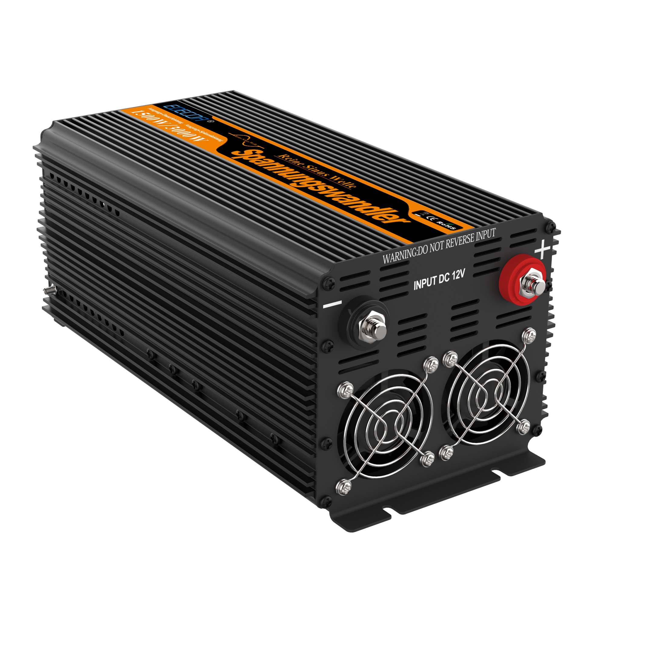 EDECOA 1500W/3000W DC 12V/24V AC 220V 230V pure sine wave power inverter