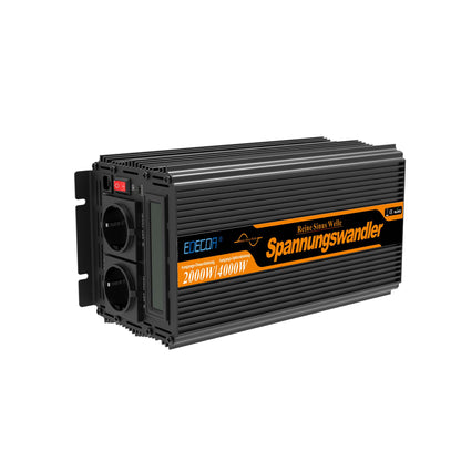 EDECOA 2000W/4000W DC 12V/24V AC 220V 230V modified sine wave power inverter