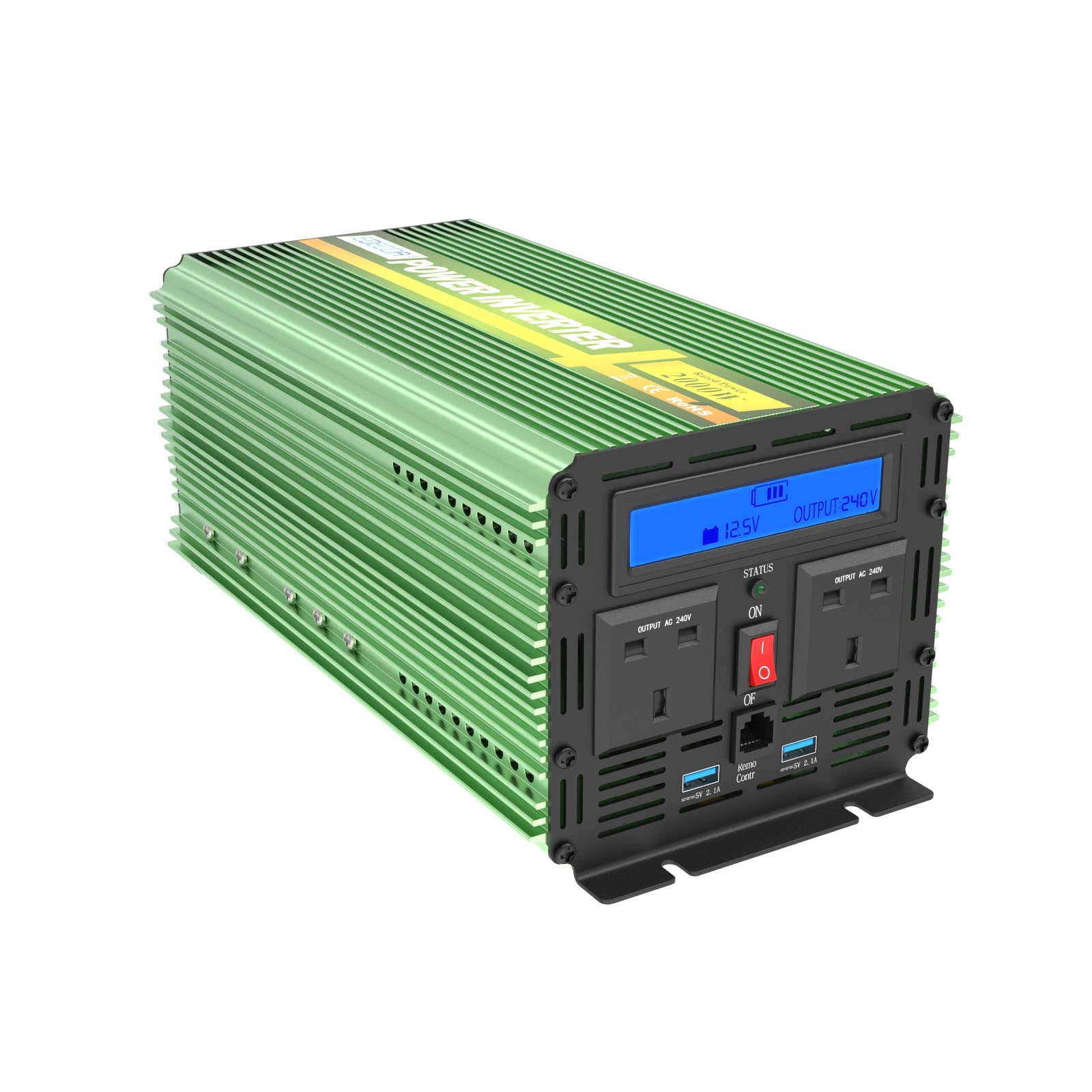 EDECOA 2000W/4000W DC 12V/24V AC 240V modifizierter Sinus-Wechselrichter