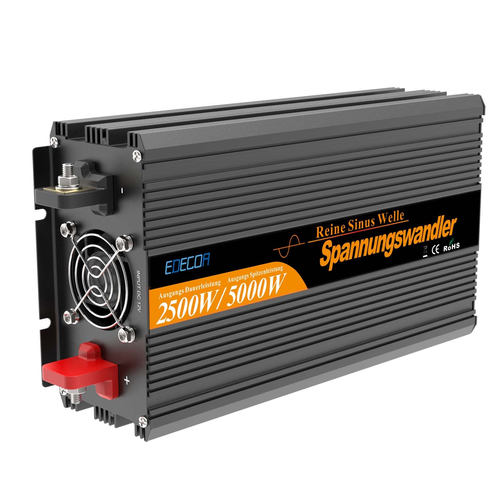 EDECOA 2500W/5000W DC 12V/24V AC 220V 230V reiner Sinus-Wechselrichter