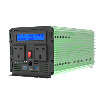 EDECOA 1000 W DC 12 V auf AC 240 V reiner Sinus-Wechselrichter mit UK-Steckdose