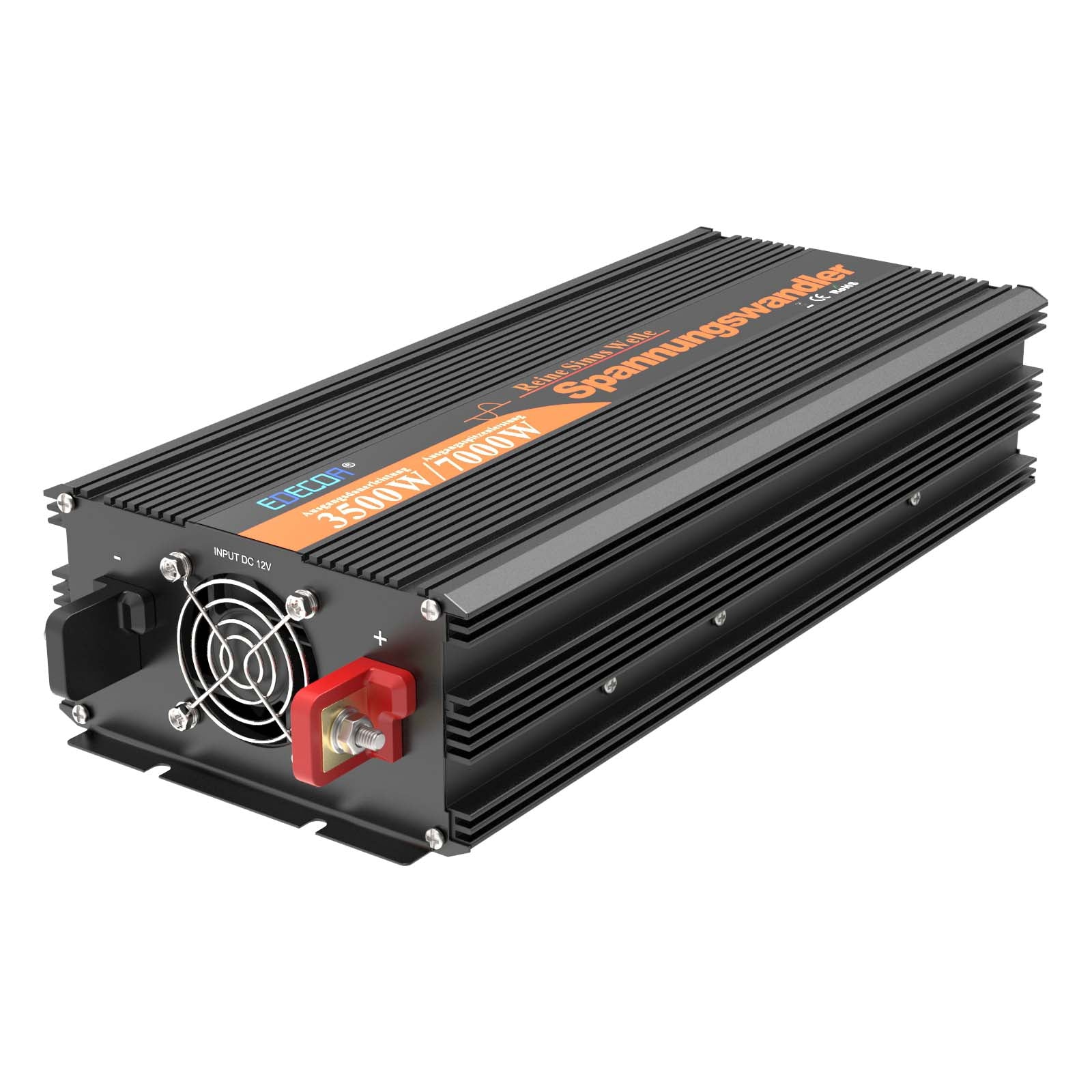 EDECOA 3500W/7000W DC 12V/24V AC 220V 230V pure sine wave power inverter