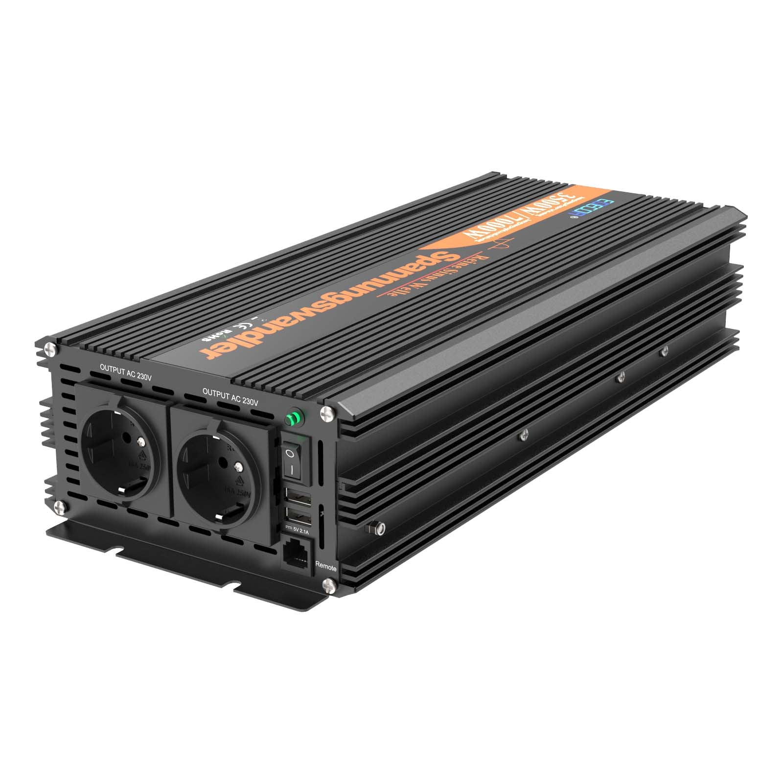 EDECOA 3500 W/7000 W DC 12 V/24 V AC 220 V 230 V onduleur à onde sinusoïdale pure