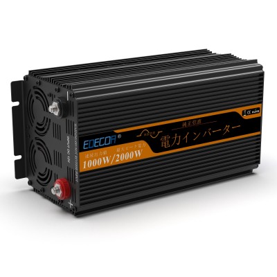 EDECOA®1000W Pure Sine Wave Power Inverter 12V to 100V with LCD SineMate™3 Serial