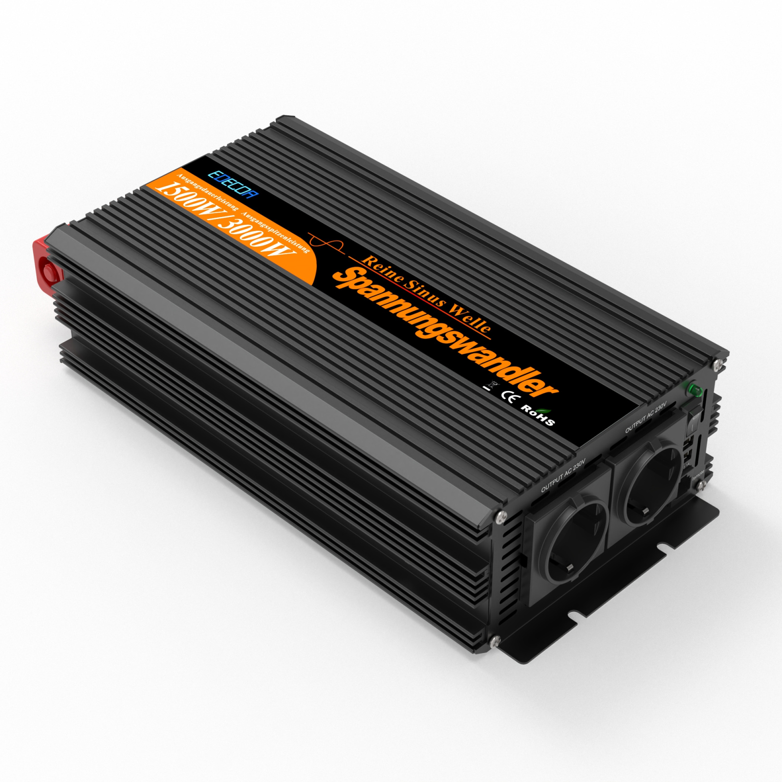 EDECOA® 1500W Pure Sine Wave Power Inverter 12V 230V ED-RC remote Sincore™  3 Serial manufacturers and suppliers